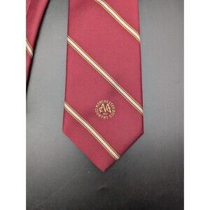 Vintage Manchester Country Club Tie Red Stripe MCC NH New Hampshire EST 1923
